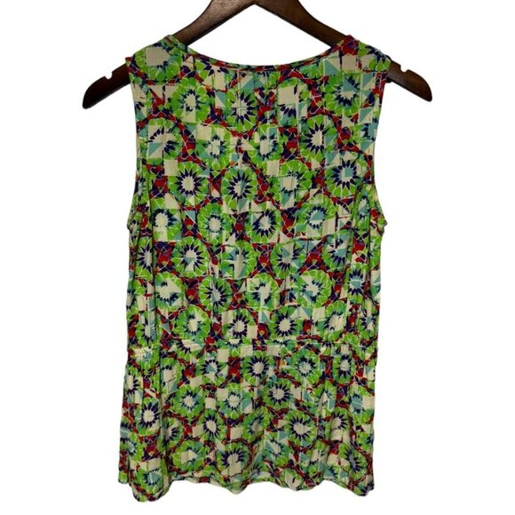 CAbi Multicolor Peplum Blouse Size Small - Picture 6 of 6